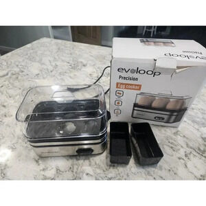 Evoloop Rapid Egg Cooker Electric 6 Eggs Capacity, Soft, Medium, Hard Black